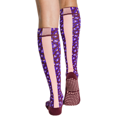 Medias hasta la Rodilla - Ultraviolet peach Leopard