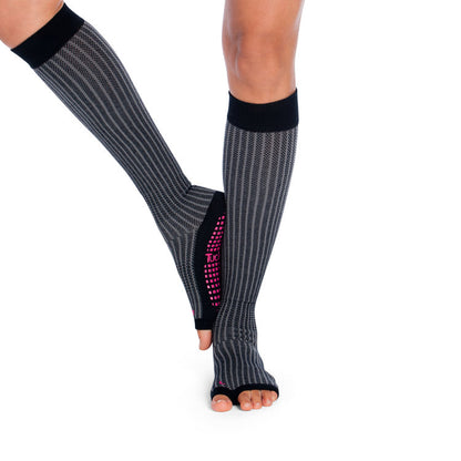 Medias hasta la rodilla - Gris Negro Entrelazado